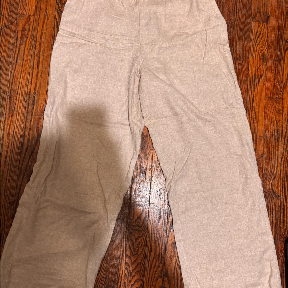 Abercrombie Tan Linen Pants